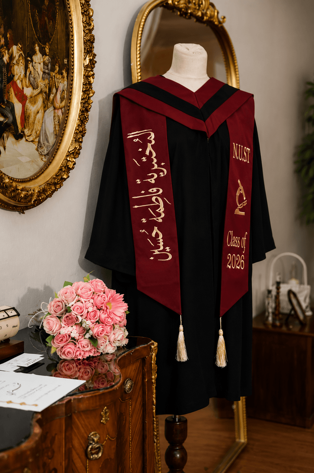 إطلالة تخرج أنيقة